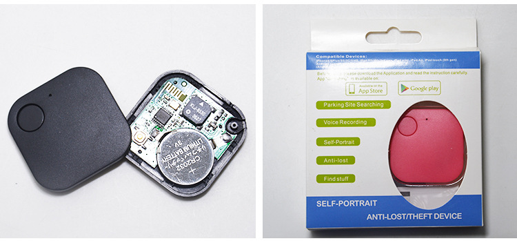Smart Bluetooth tracker with app positioning and anti-theft alarm