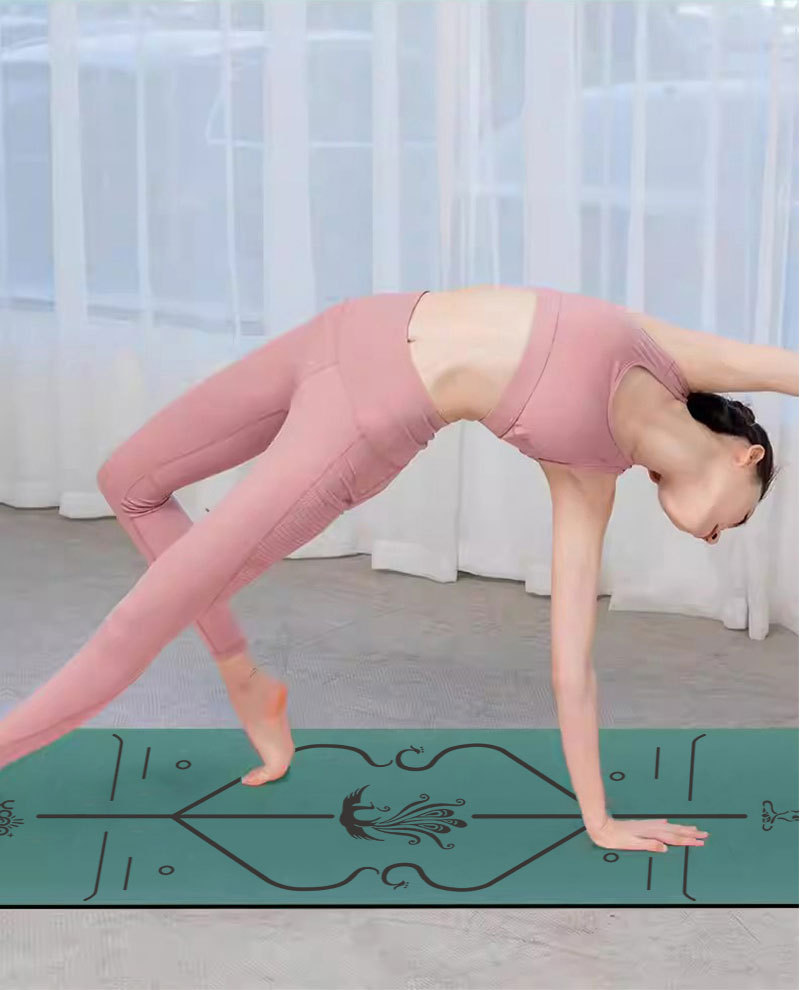 PU and natural rubber yoga mat, professional, thick, silent