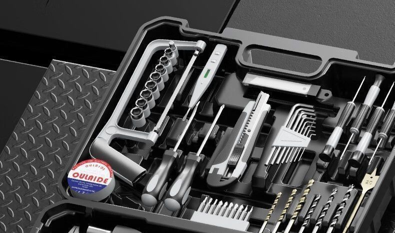 Household repair tool set with electric drill multipurpose
