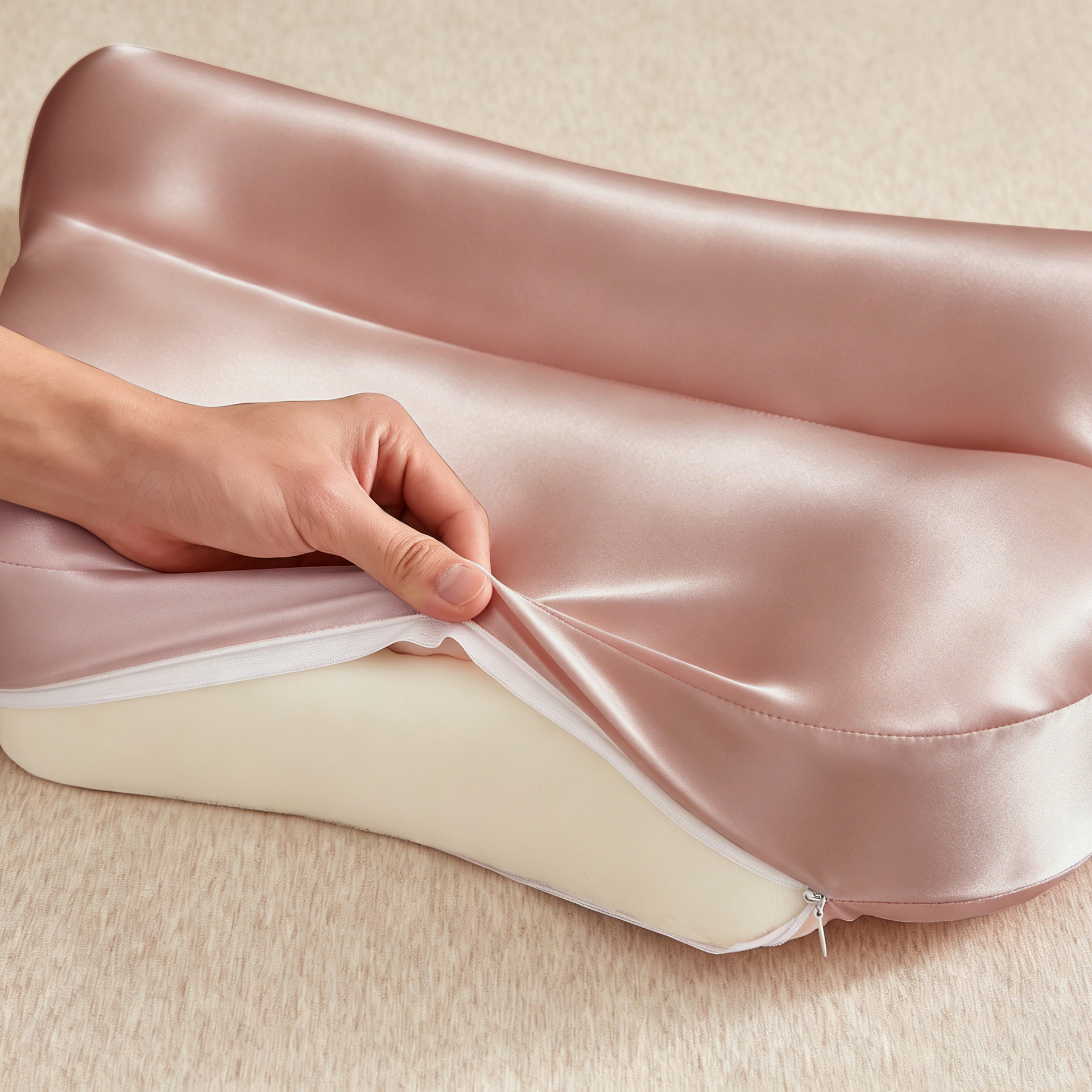 Memory foam pillow with slow rebound and cervical support