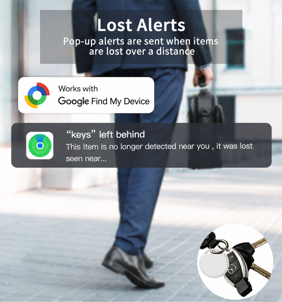 AirTag compatible tracker for Apple and Google devices