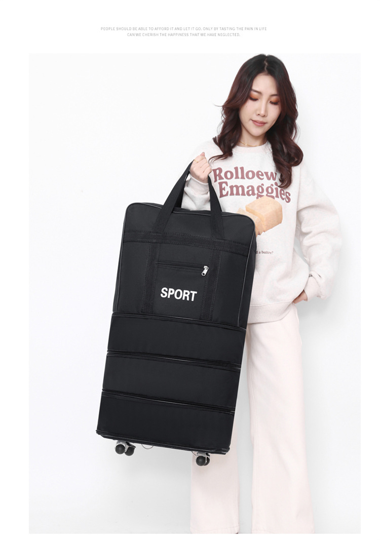 Foldable travel luggage with wheels, 158L capacity
