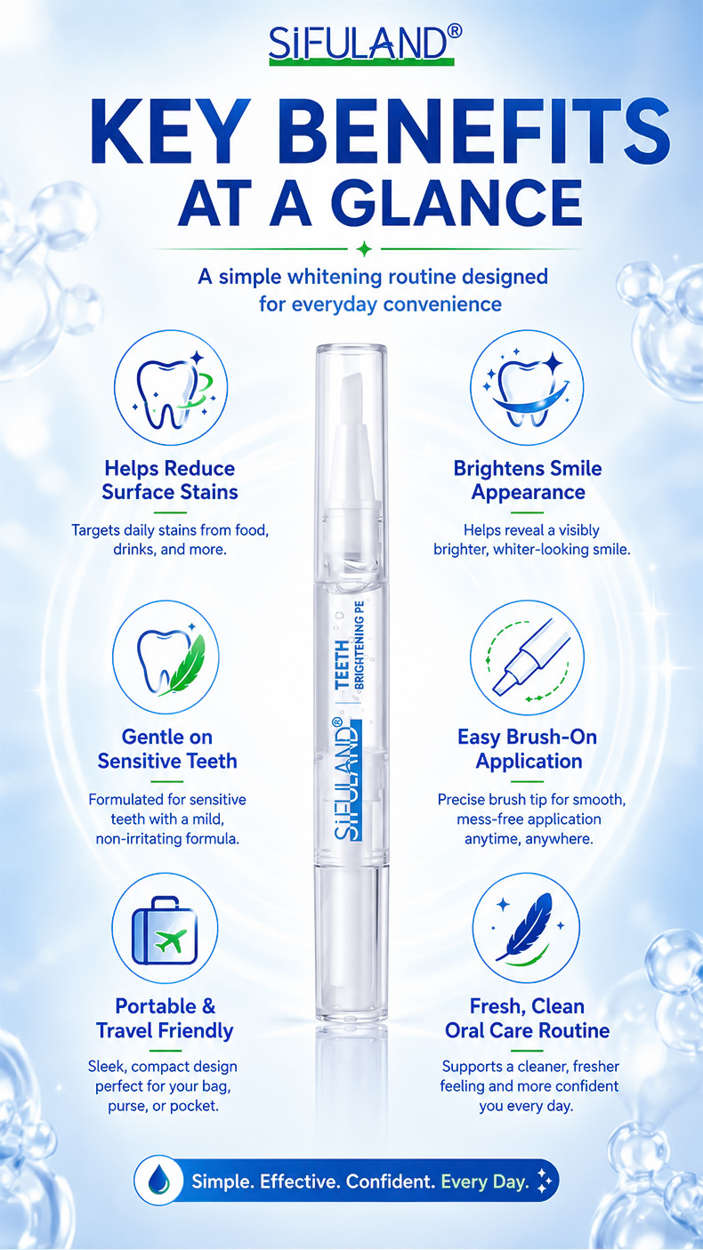 Teeth whitening pen with stain remover