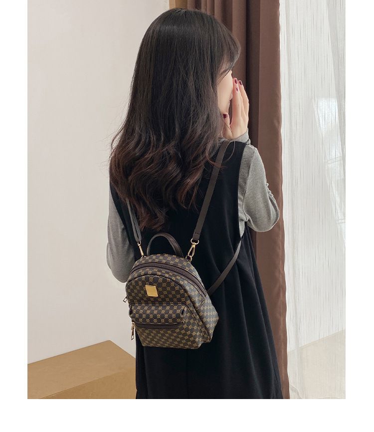 Women's backpack, floral pattern, Korean style, classic fashion