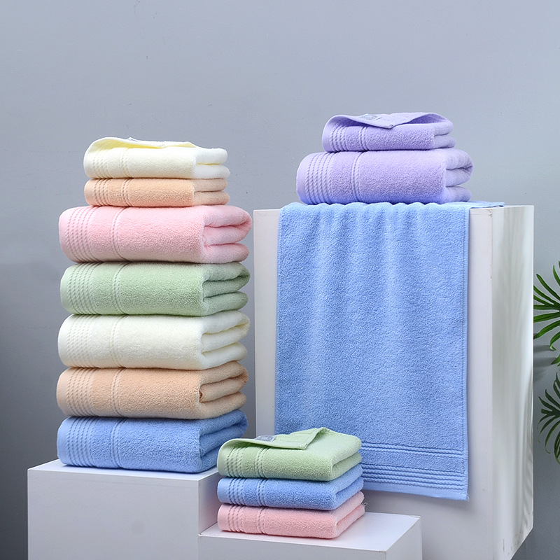 Pure cotton bath towel set, soft and absorbent
