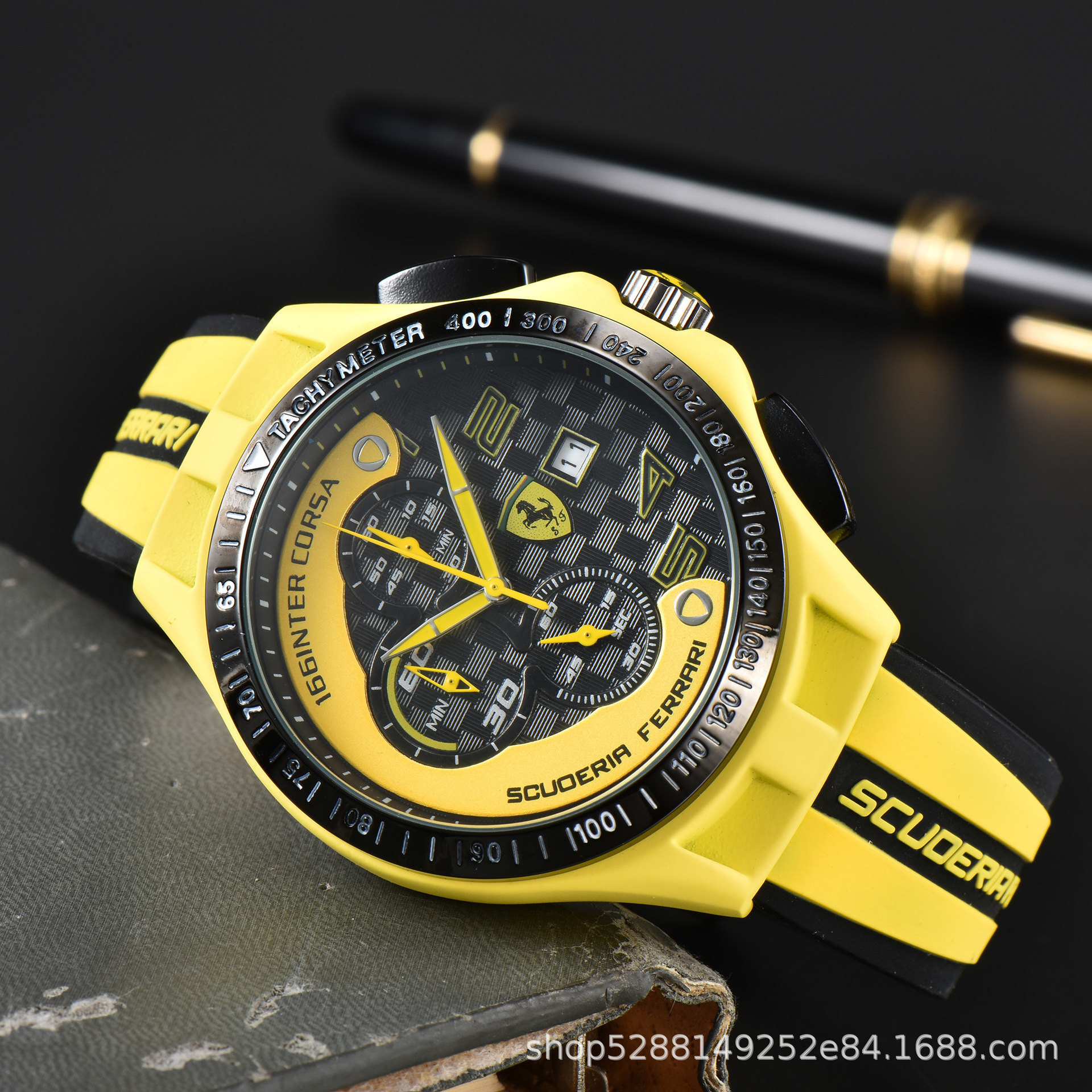 Guohuang Herrenuhr, 6 Zeiger, Gummiarmband