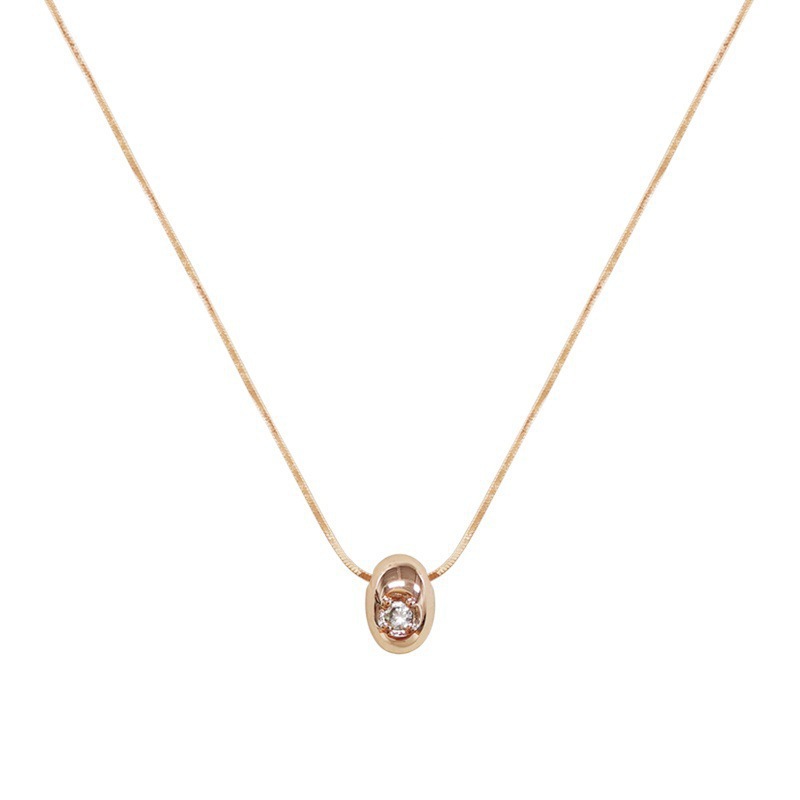 Mini bubble gold bean necklace, simple design