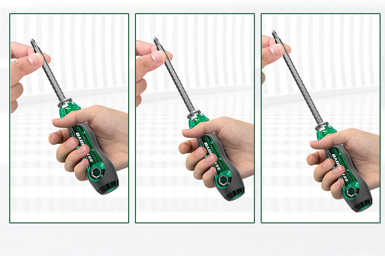 Phillips and slotted screwdriver set, multifunctional, strong magnetic bits
