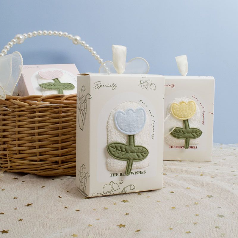 Tulpen-Handtuch-Geschenkset, 4-teilig