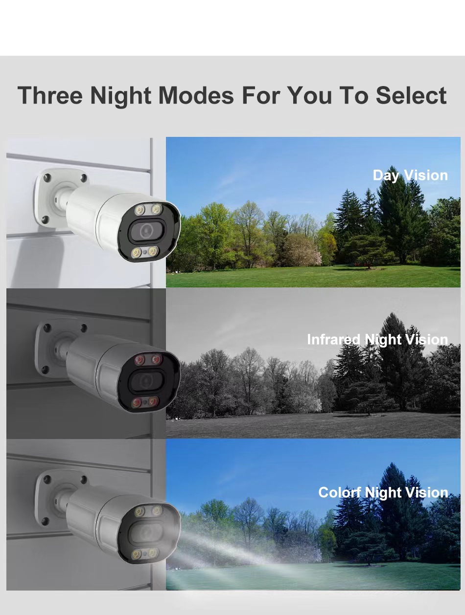 POE security camera system 4-channel 5MP mobile monitoring outdoor waterproof