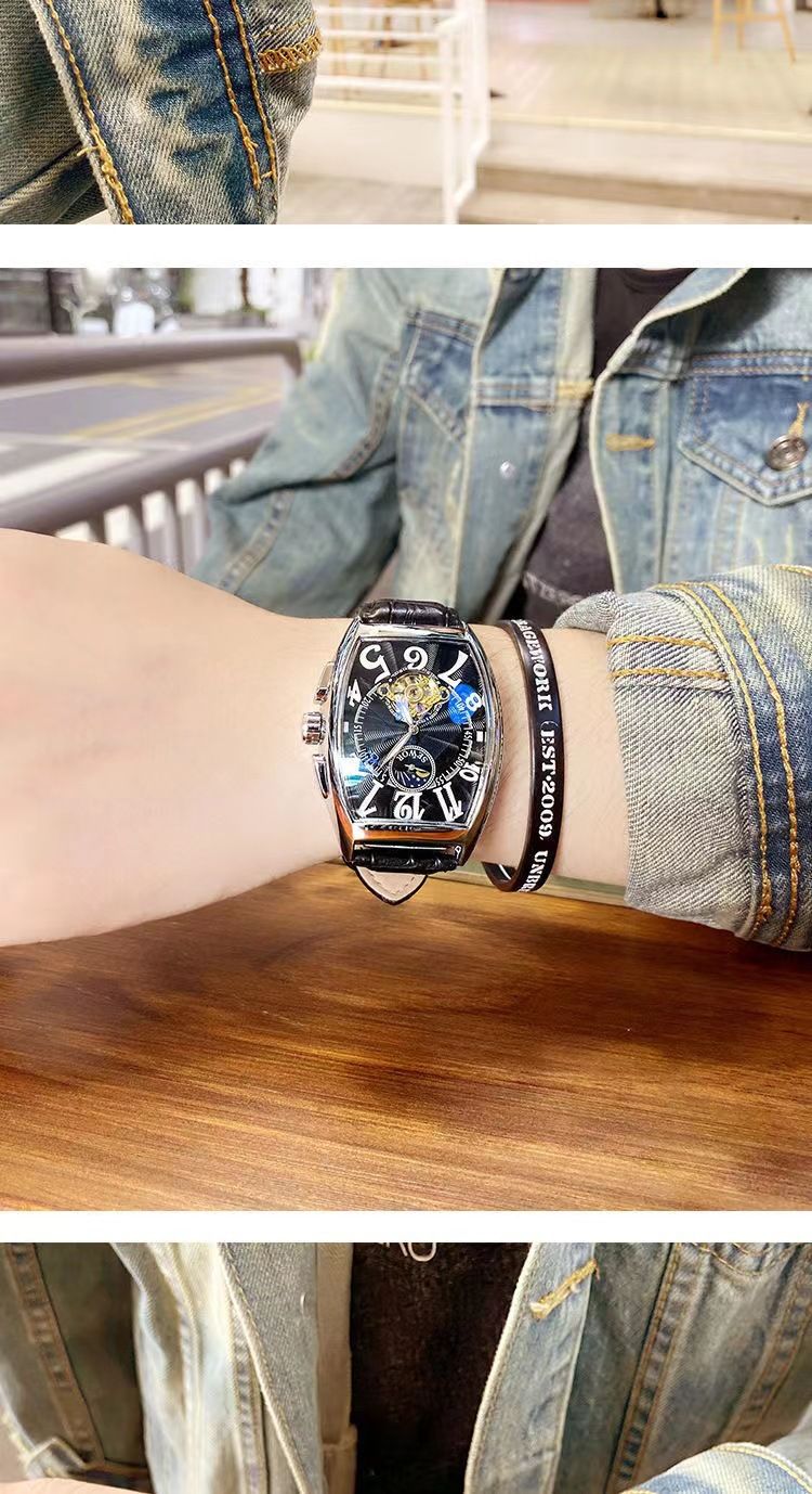 Men's Mechanical Watch Waterproof Barrel Type