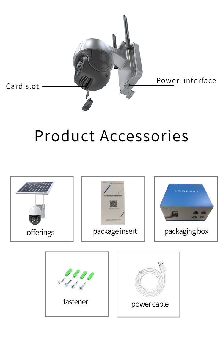 Solar powered night vision camera WiFi with audio intercom