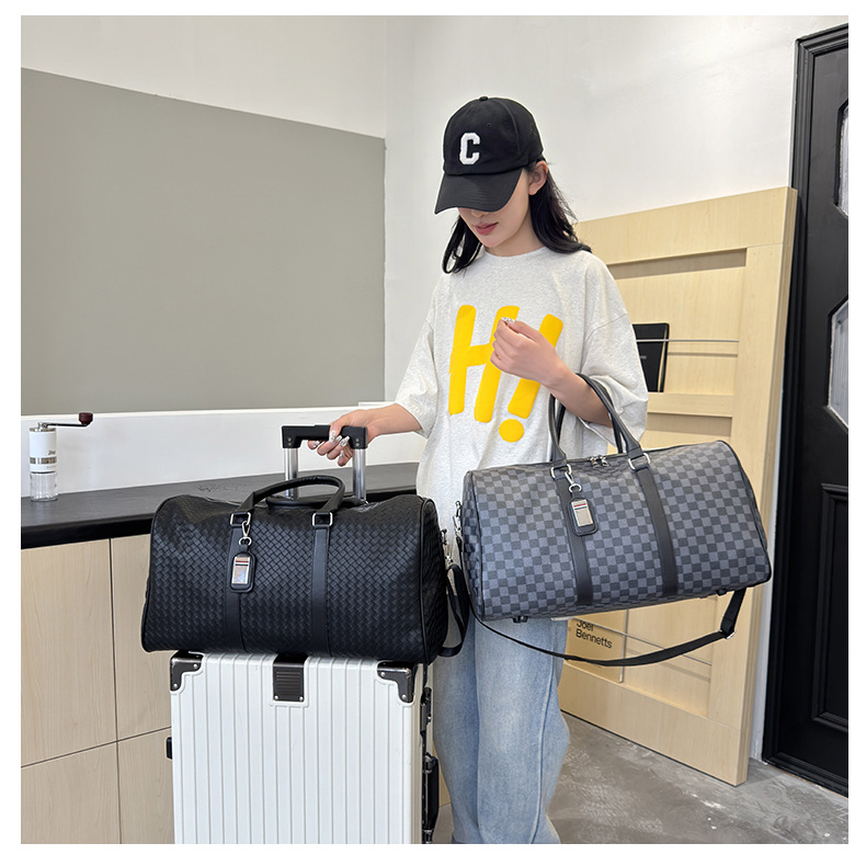 PU leather travel bag, large capacity