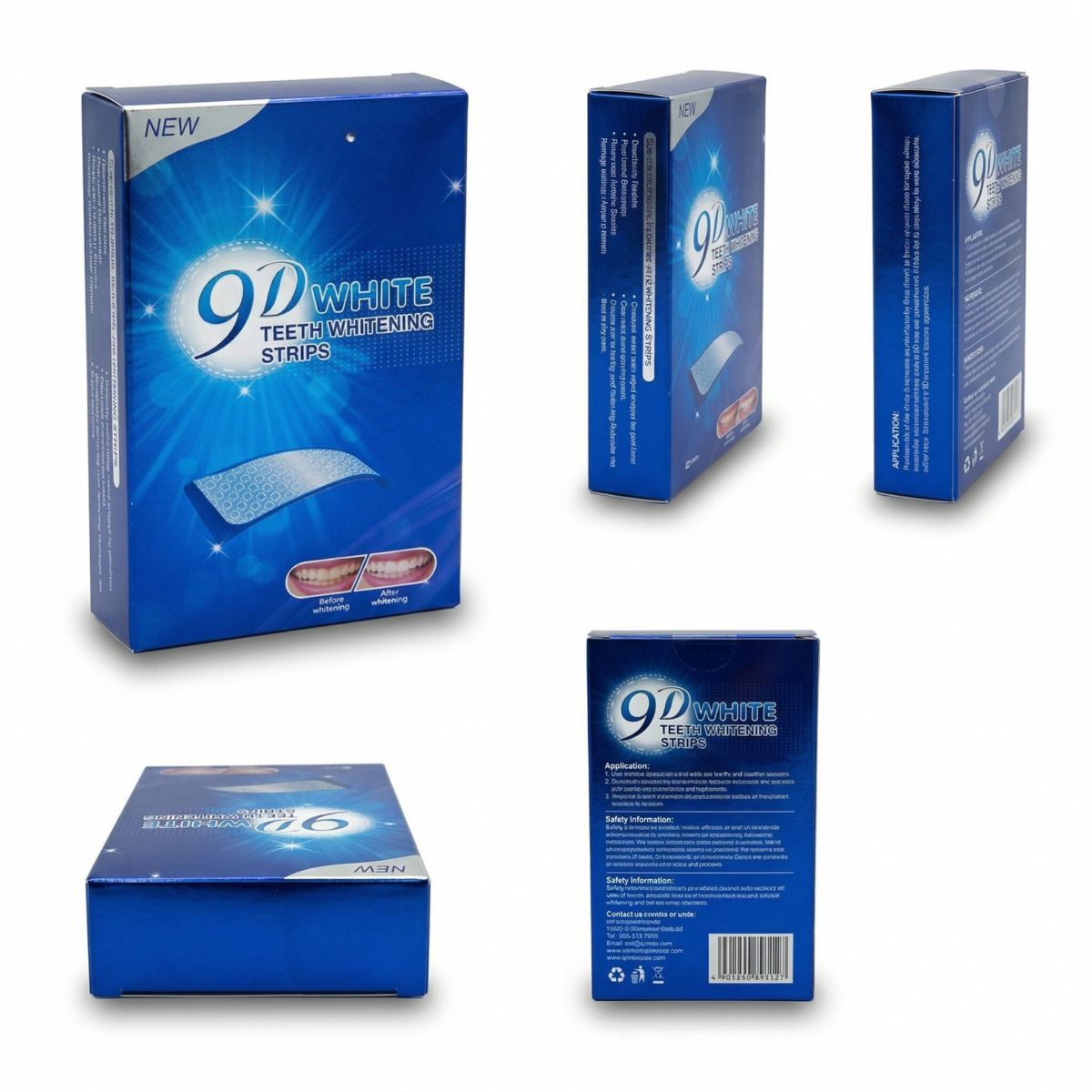 9D Teeth Whitening Strips, 7 pairs 14 strips
