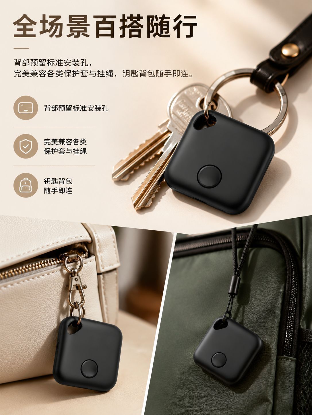 Şarj edilebilir Bluetooth akıllı takip cihazı, Find My uyumlu