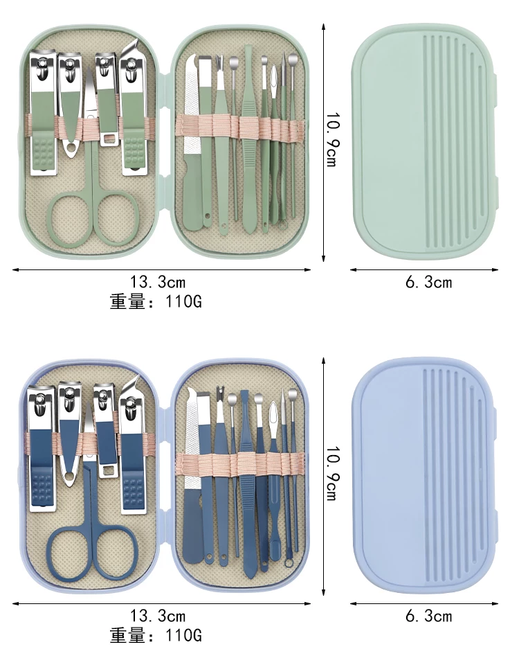 Edelstahl 14-teiliges Nagelpflegeset