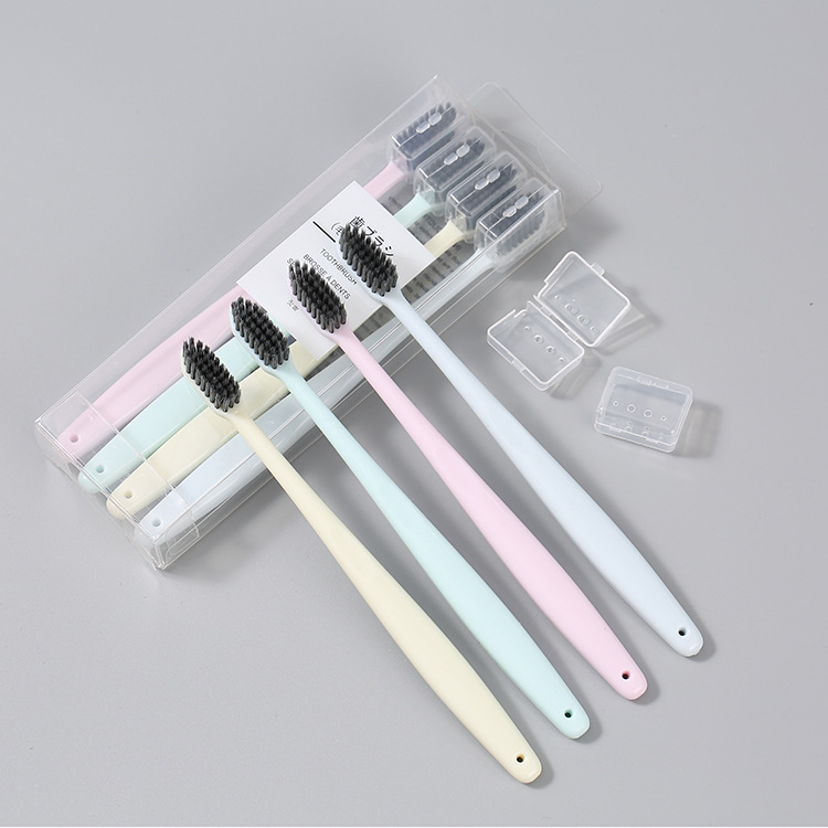 Japanese-style toothbrush 4-pack, medium soft bristles