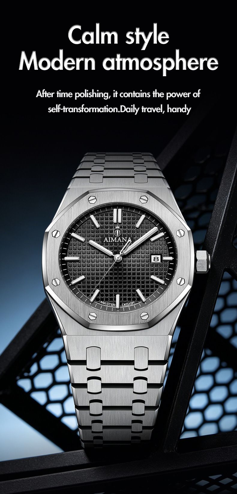 AIMANA Herrenuhr, wasserdicht leuchtend