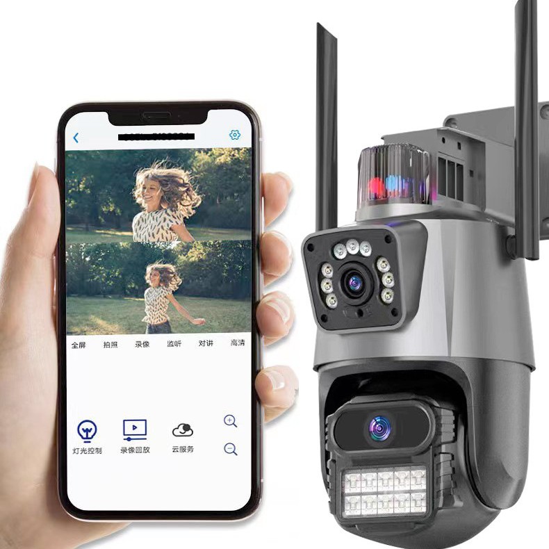 Outdoor WiFi camera with dual screen, night vision, HD quality
