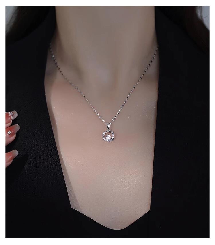 S999 Silber Möbius Anhänger Schlüsselbein Kette Damen