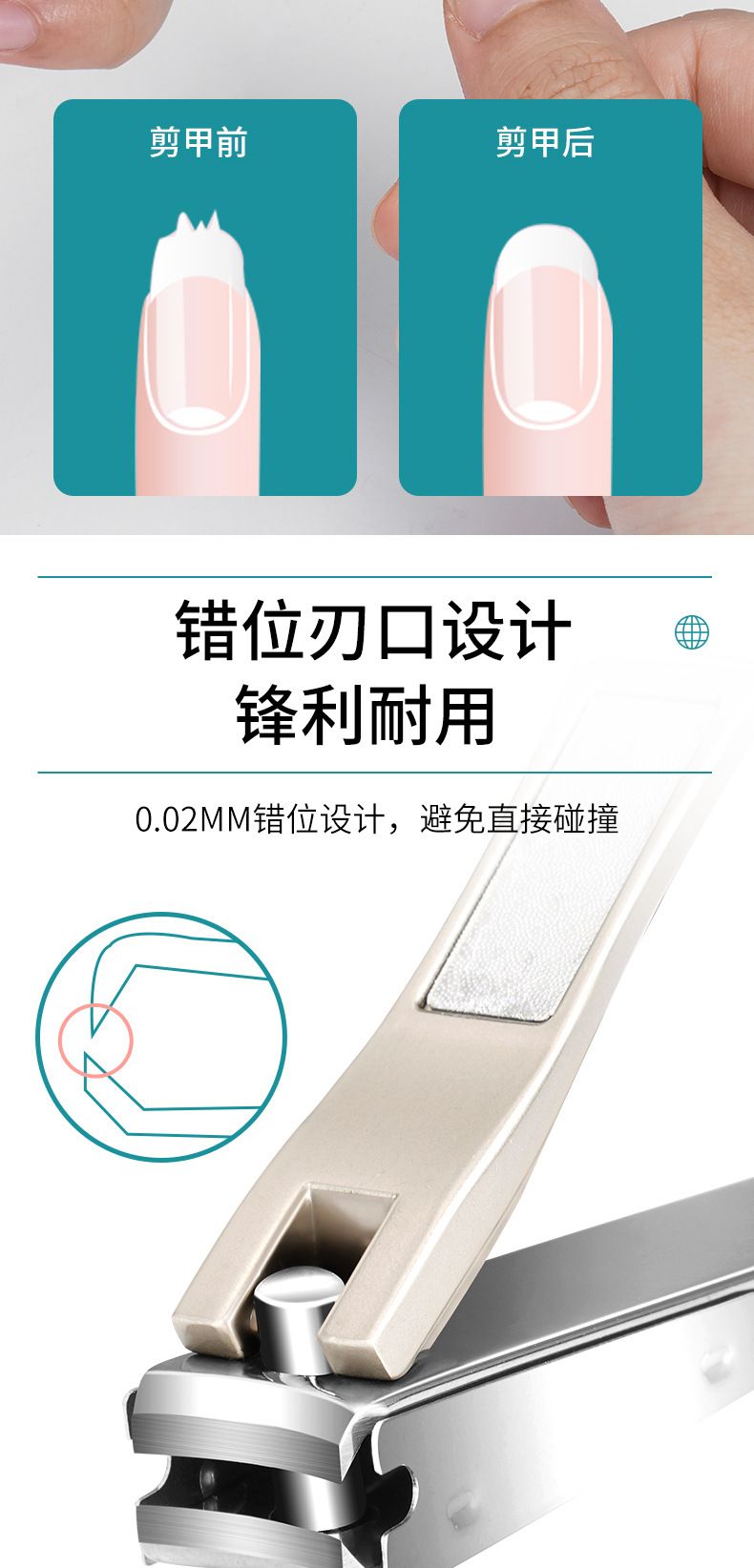 Anti-splash nail clippers pedicure set for men and women
