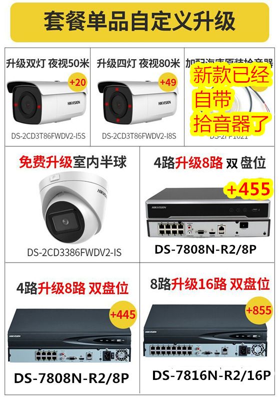 Hikvision 8MP POE Network Surveillance Camera Kit Outdoor