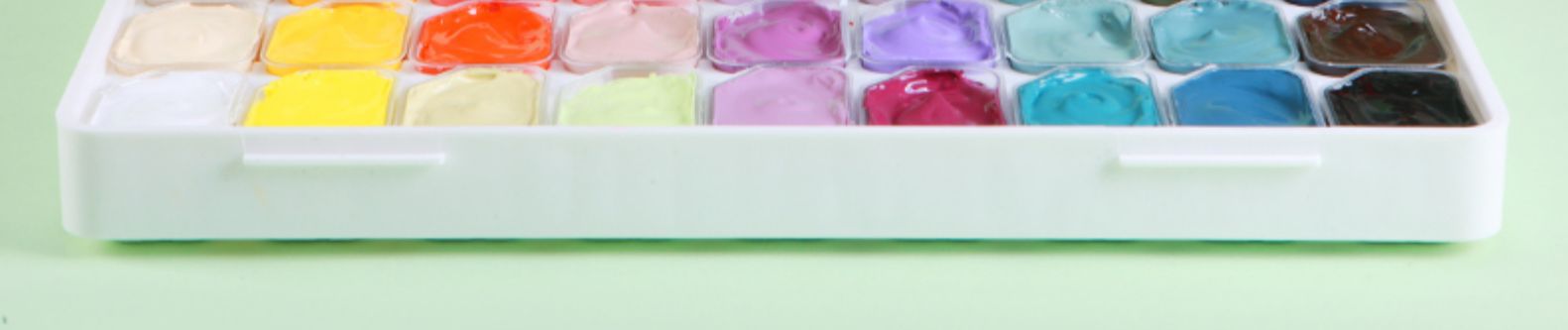 Gouache Paint Set, 24 Colors, Portable, Beginners