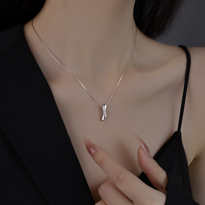 925 sterling silver necklace, niche design luxury accessory