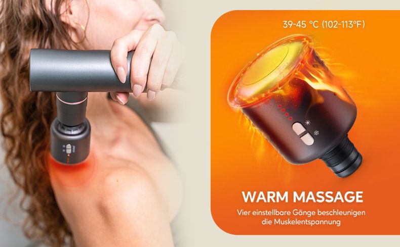 Portable mini fascia massage gun hot and cold dual-mode