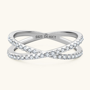Moissanit Ring für Damen mit Sternendesign, Silber