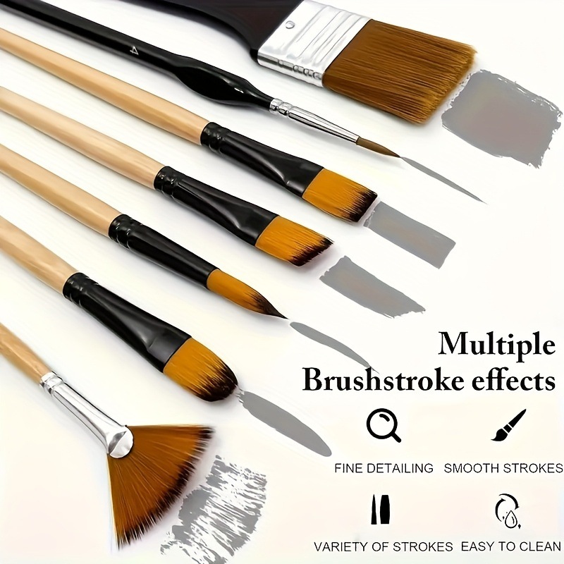 Oil Painting Brush Set 32-Piece Nylon Wooden Handle