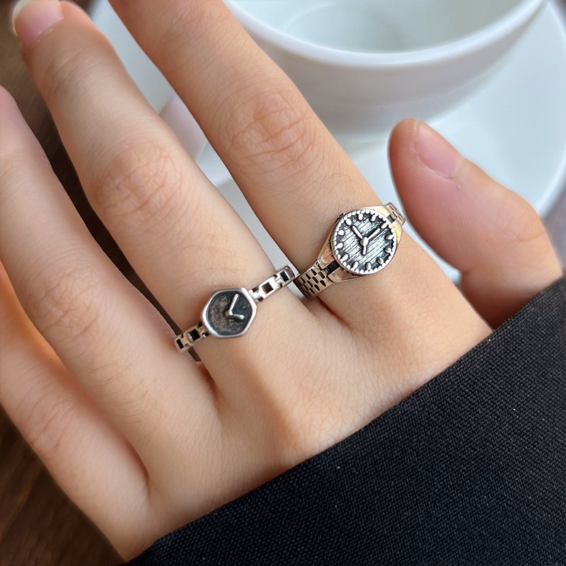 925er Silberring Damen, verstellbar offen