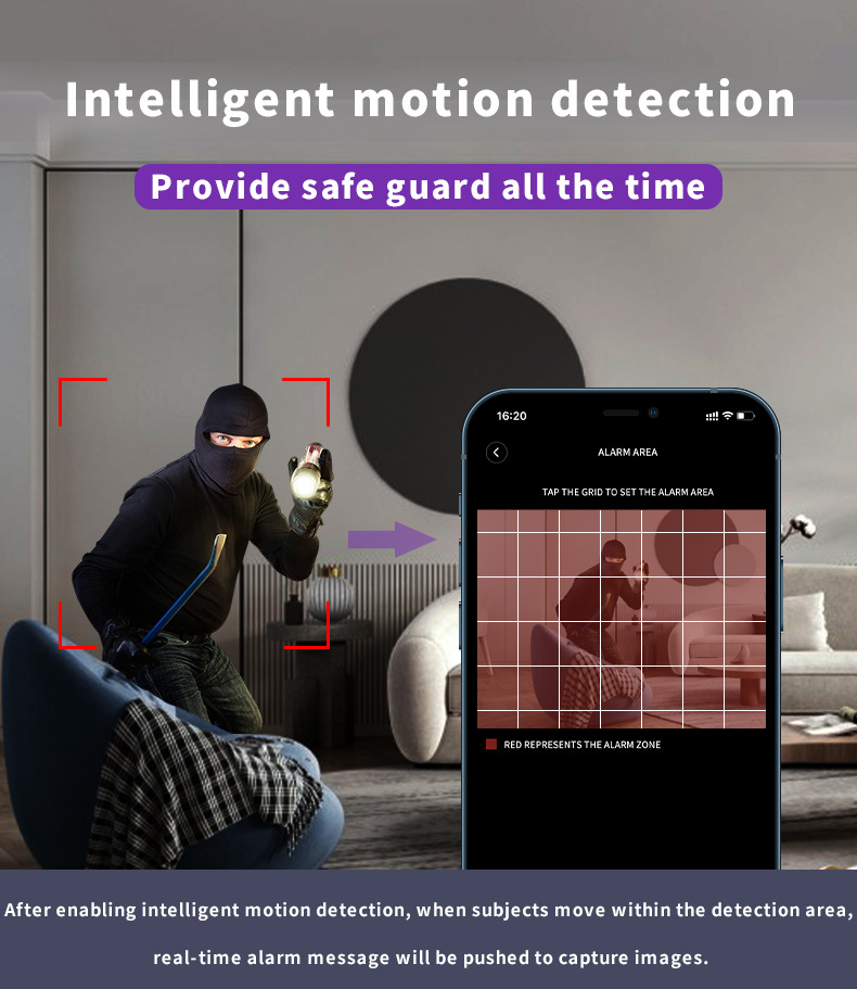 V380 Battery Security Camera with Night Vision