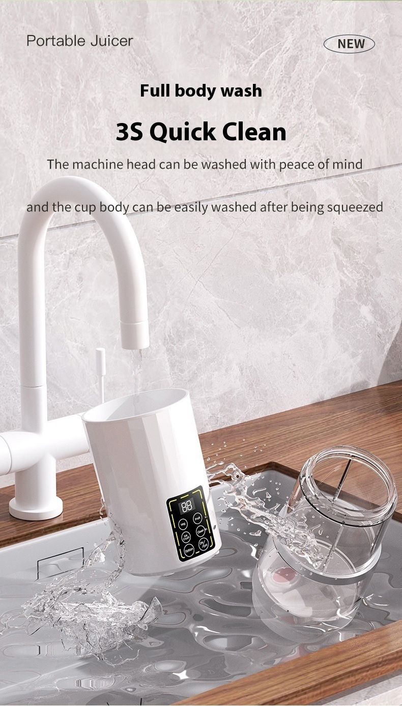 Digitaler Entsafter mit USB-Ladung, Eiscrusher-Funktion