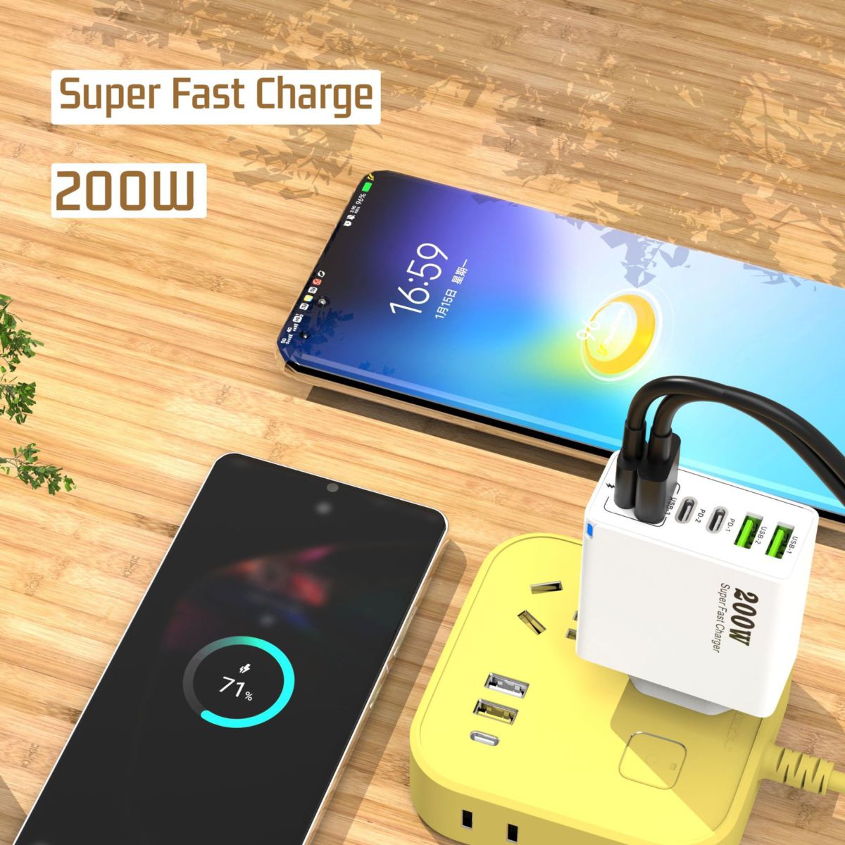 2025 sınır ötesi yeni cep telefonu şarj cihazı seti masaüstü çok fonksiyonlu adaptör Avrupa, Amerika ve İngiltere çoklu bağlantı noktalı şarj cihazı