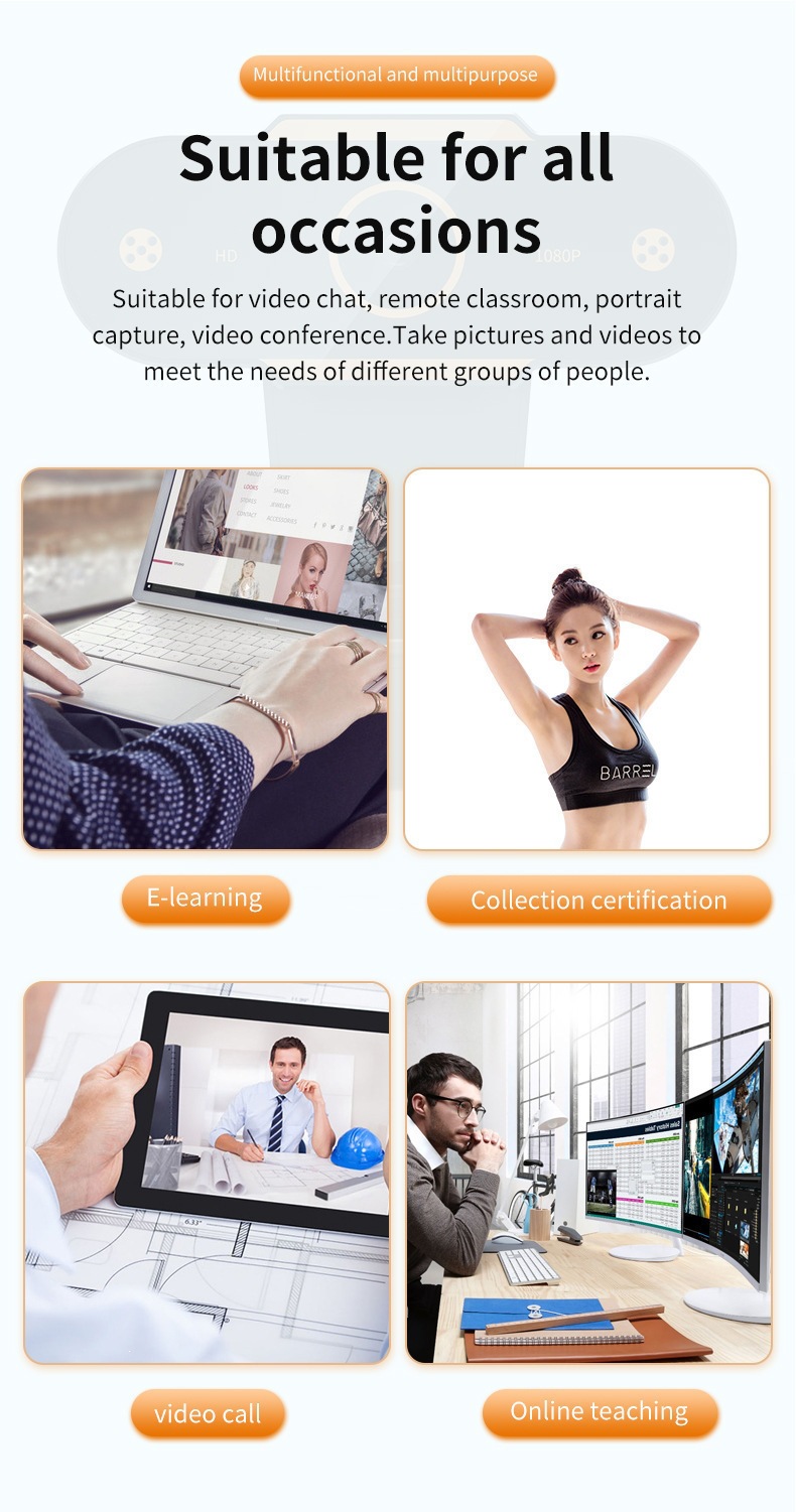 A11 4K 1080P USB webcam for video conferencing and chat