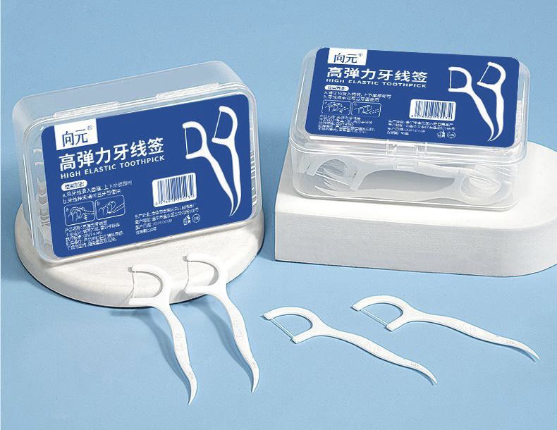 Ultra-thin dental floss sticks, family pack, safe cleaning
