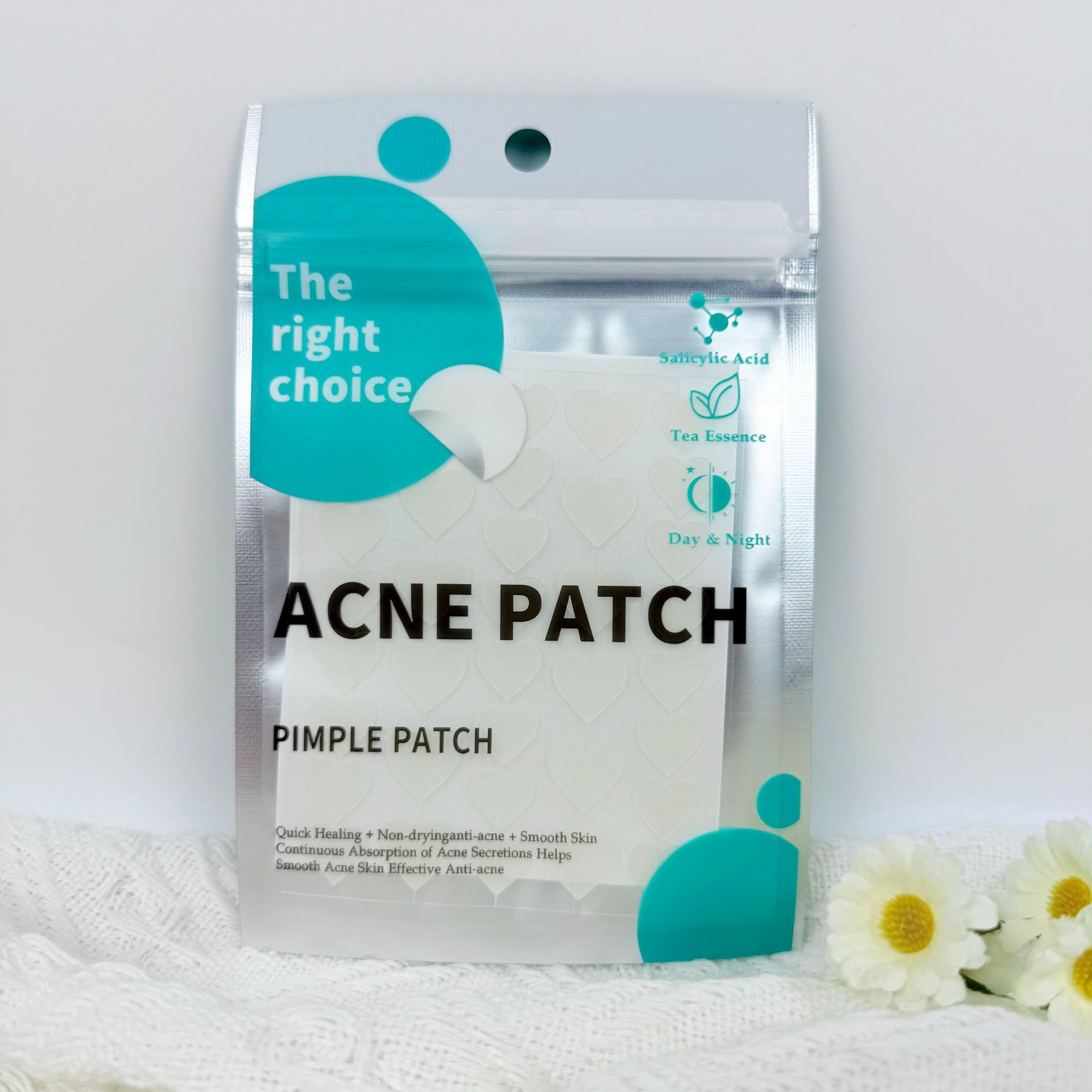 Pimplepatch Heart-Shaped Acne Patches Hydrocolloid Effective