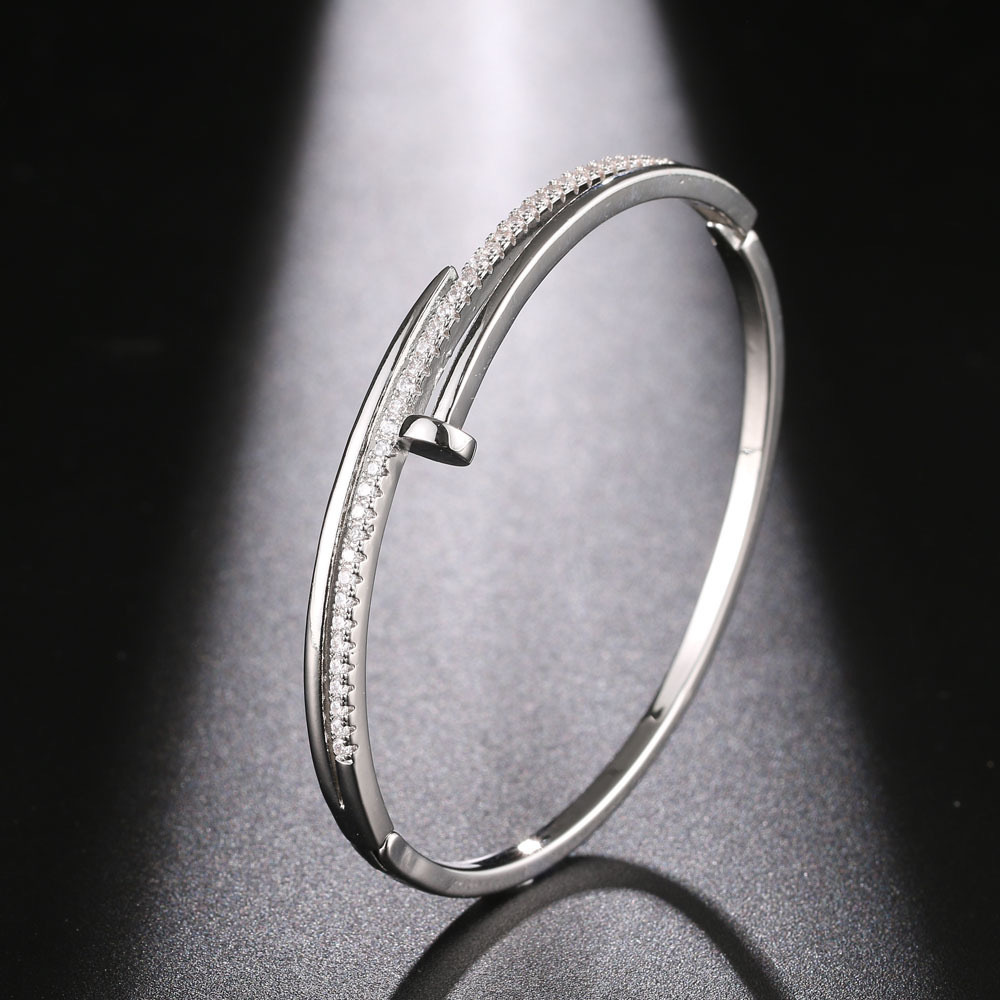 Armband, kupferplattiert, Zirkonia mit Sternenmotiv