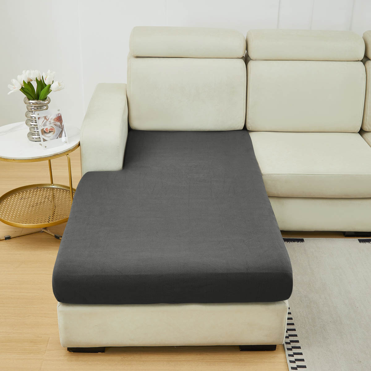 Süt ipek TPU su geçirmez kanepe yastık kılıfı, 180gsm