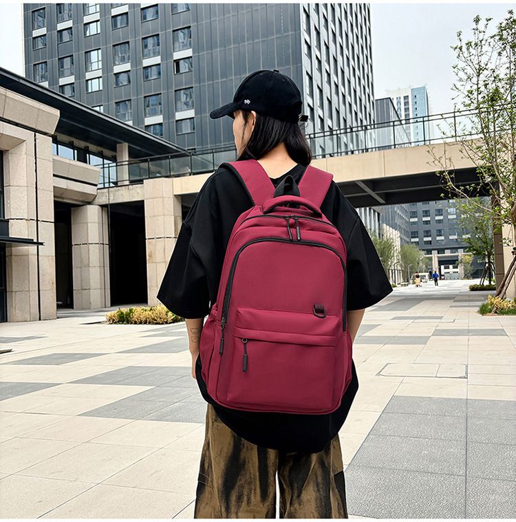 Herren- und Damen-Rucksack mit Laptop-Fach, einfarbig