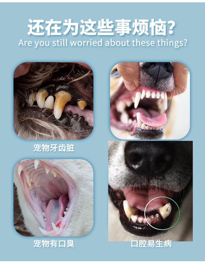 宠物硅胶牙刷狗猫咪刷牙指套安全柔软清新便携刷口腔清洁牙手指套