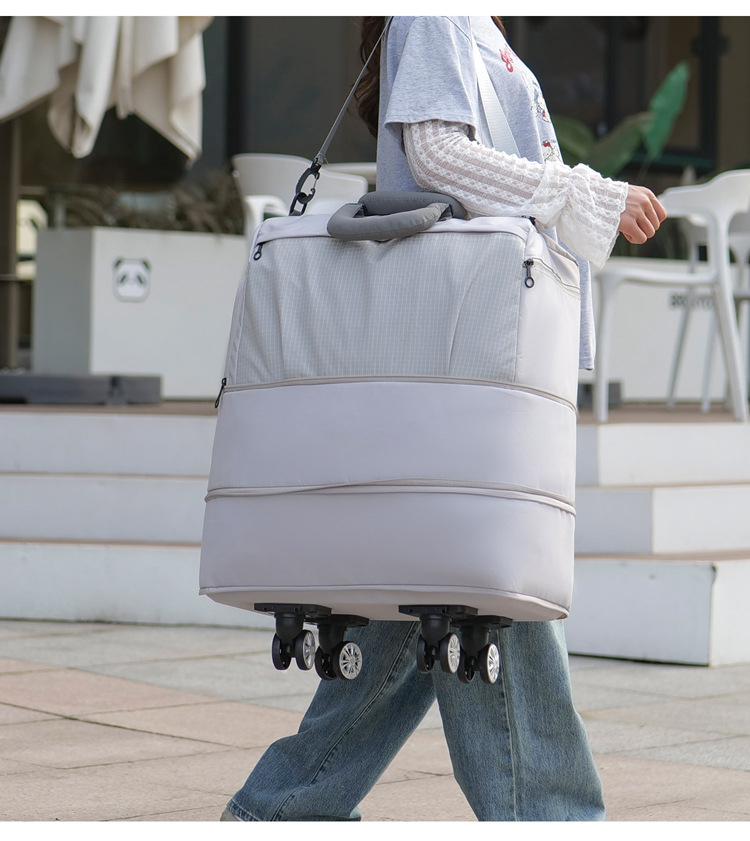 Extra-large travel bag expandable, wet and dry compartments