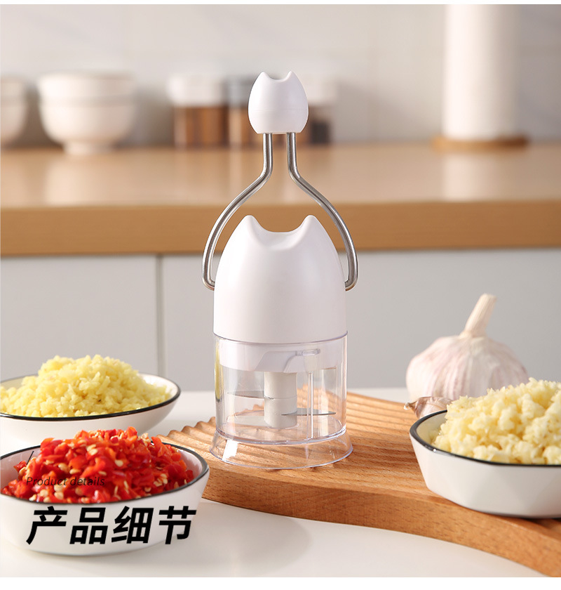 手动拉蒜器切碎器 家用迷你佐料捣蒜搅蒜切蒜末器 蒜蓉蒜末打蒜器