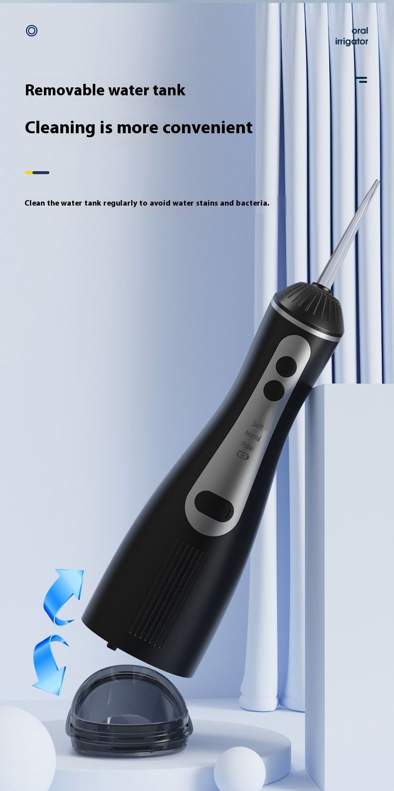跨境电动冲牙器便携式洗牙机洁牙冲洗器洗牙器去牙结石牙线美牙仪