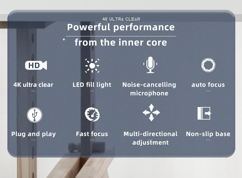 4K auto focus webcam, driver-free