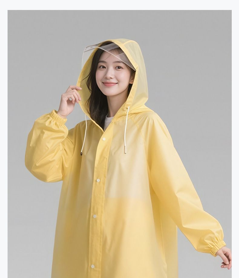 EVA-Regenjacke mit Kapuze, lang, Einweg