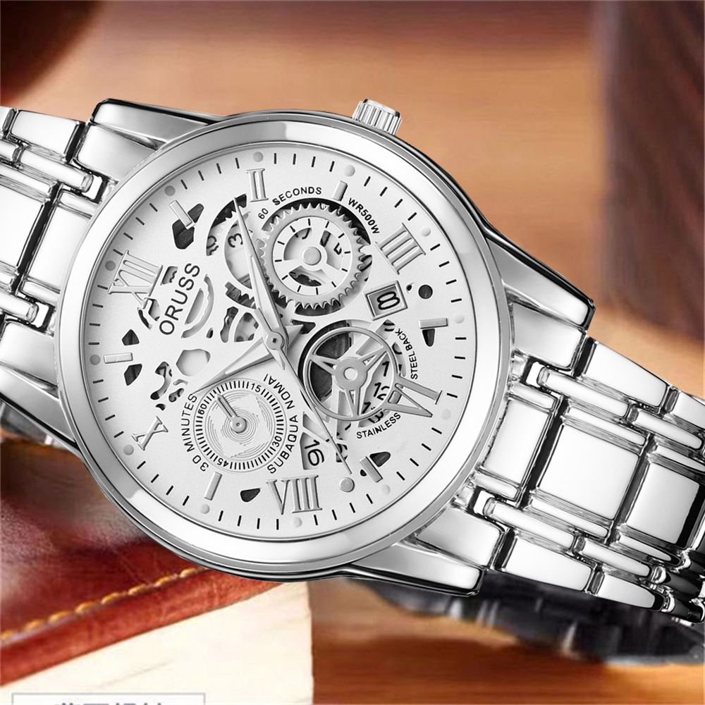 Men's quartz watch, business style, fully automatic