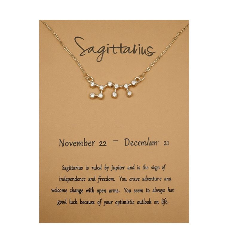 Twelve zodiac pendant necklace, silver, galaxy design