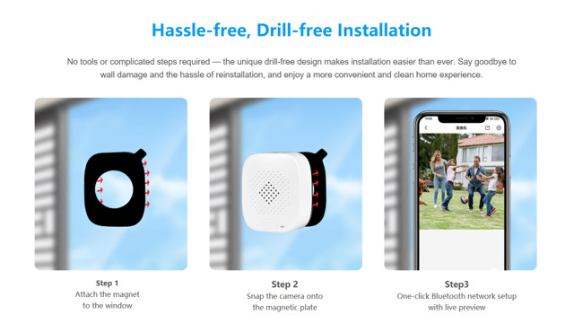 2.5K 5MP window camera, WiFi dual band, HD night vision